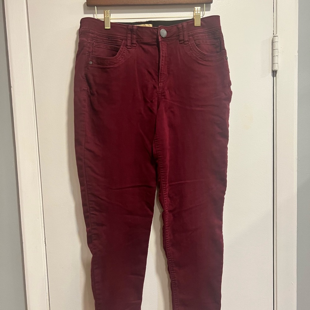 Democracy Women's Deep Red Skinny Jeans